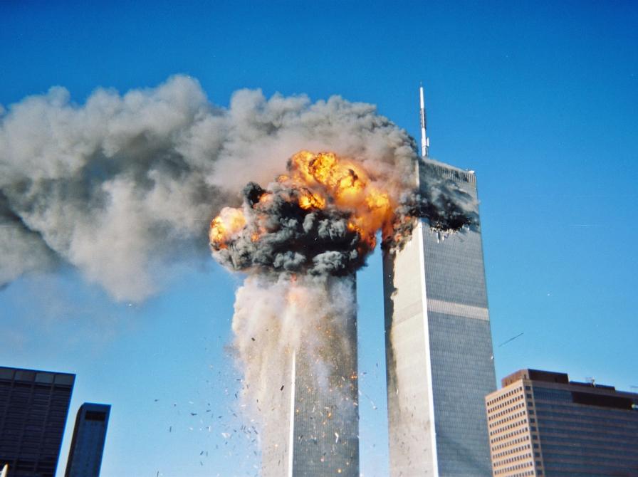 fly eksplosion og brand Twin Towers 11 september 